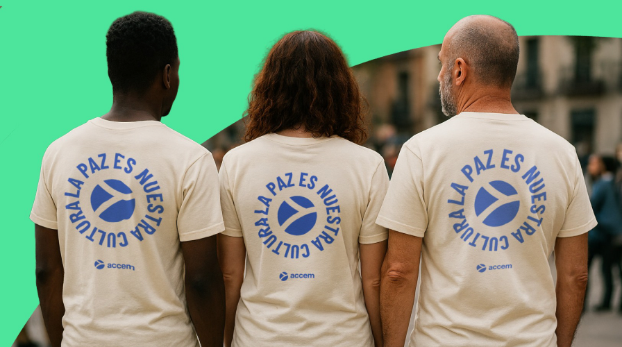 Camisetas solidarias Accem — La paz es nuestra cultura